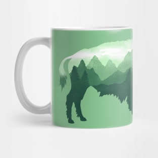 Dramabite Bison Buffalo Double Exposure Surreal Wildlife Native Animal Mug